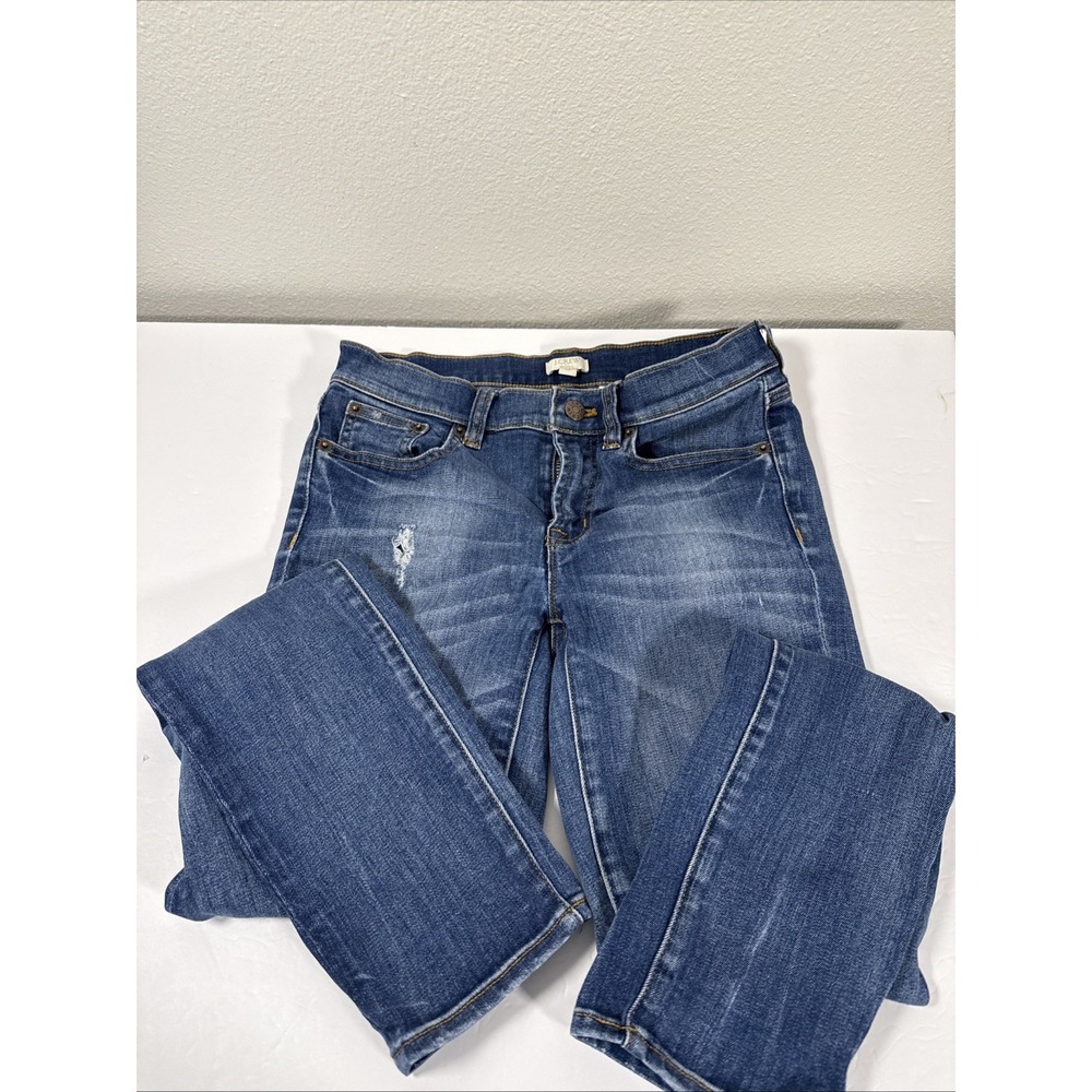 J.‎ Crew Jeans Women's Size 25  Straight Stretch Cotton Blend Medium Wash P1